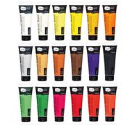 Artina Kit de 24 peintures acryliques 120 ML Crylic - Séchage Rapide 24x120 ML Peintures acryliques -Couleurs de Base, étanche à l’Eau et Haute Pigmentation