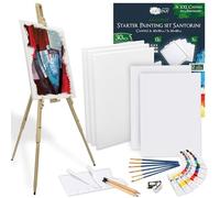 Artina kit peinture 30pcs avec chevalet bois pour toiles jusqu'à 100cm