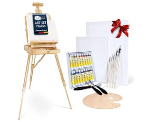 Artina kit peinture acrylique 30 pièces coffret avec chevalet bois