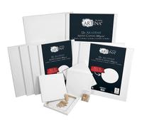 Artina Lot de 12 Toiles à peindre - Châssis entoilés Akademie certifiés FSC® - 20x20 cm, 20x30 cm, 30x30 cm, 30x40 cm & 40x60 cm