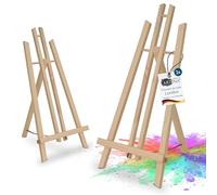 Artina Lot de 2 chevalet de table en bois de pin très stable pliable facile | 20x18x50cm petit peinture support toile débutants artistes amateurs à transporter Pliabe peindre siège Londres enfant London