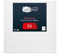 Artina lot de 3 petite toile peinture canvas châssis bois stable coton