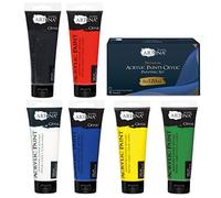 Artina lot de 6 peintures acryliques couleurs primaires pour toile