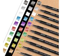 Artina Markilo Me lot de 10 Marqueurs métalliques - Pointe de 0.7 mm - Stylos métalliques pour créer des cartes d'anniversaire, des albums photos, des livres d’or - Marqueur indélébile pointe fine