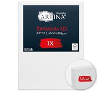 Artina Premium 3D Canvas Toile Peinture 50x70 cm - FSC® Châssis Bois pour Toiles 100% Coton 380 g/m² sans Acide - Tableau a Peindre Blanche Peinture Stable Cadre Apprêté 3 Fois