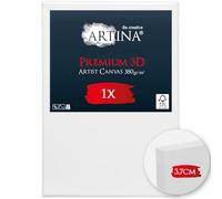 Artina Premium 3D Canvas Toile Peinture 70x100 cm - FSC® Châssis Bois pour Toiles 100% Coton 380 g/m² sans Acide - Tableau a Peindre Blanche Peinture Stable Cadre Apprêté 3 Fois