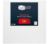 Artina Premium Toile Peinture 60x60 cm - Canvas Châssis Bois Stable 380 g/m² 100% Coton - Toile Blanche Vierge Peinte au préalable - Tableau a Peindre