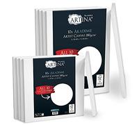 Artina set de 10 canvas toile à peindre châssis entoilés bois FSC® coton