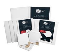 Artina Set de 12 Toiles FSC® Akademie 30x40, 20x20, 20x30, 30x30 & 40x60 cm - Toiles à Peindre 100% Coton 280 g/m² - Set de Châssis Entoilés pour Peinture à l'huile, Acrylique, Aquarelle