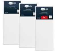 Artina Set de 3 Canvas Toile Peinture 30x80 cm - Tableau Peinture Châssis Entoilés en Bois FSC© - Tableau a Peindre Blanche 100% Coton 280g/m² - Toiles à Peindre Stable Akademie
