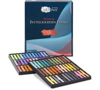 Artina Set de 72 craies pastels professionnelles Pasteo - Dureté moyenne - Haute qualité - Couleurs vives