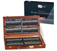 Artina Set de craies Pastilo - Avec 96 couleurs magnifiques avec coffret en bois certifié FSC - Craies à peintre