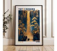ARTINSPIRIO Affiche dorée Yayoi Kusama, (Seulement l'affiche (Premium 230 g/m²), 60х80 cm)
