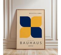 ARTINSPIRIO BAUHAUS Poster d'art Beige et bleu, sans cadre (70 x 100 cm)