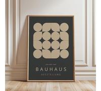 ARTINSPIRIO Impression d'art Bauhaus - Poster mural sombre - Sans cadre (30 x 40 cm)