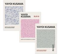 ARTINSPIRIO Lot de 3 posters de Yayoi Kusama (poster uniquement, 70 x 100 cm)