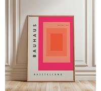 ARTINSPIRIO Poster Impression d'art Rosa Bauhaus (sans cadre) (60 x 80 cm, poster de qualité supérieure)