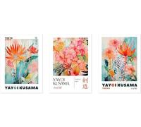 ARTINSPIRIO Yayoi Kusama Lot de 3 posters (poster uniquement, 40 x 50 cm)