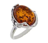 Artipol Bague fabr.européenne style français. Argent Ambre naturelle - modèle 3414-B, taille 57