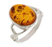 Artipol Bague fabr.européenne style français. Argent rhodié Ambre naturelle - modèle 4207-B, taille 53