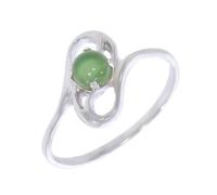 Artipol Bague fabr.européenne style français. Argent rhodié Jade naturelle - modèle 1801-J, taille 53