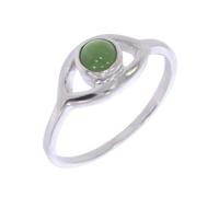 Artipol Bague fabr.européenne style français. Argent rhodié Jade naturelle - modèle 1802-J, taille 58