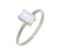 Artipol Bague fabr.européenne style français. Argent rhodié Pierre de lune naturelle - modèle 2210-PL, taille 49