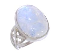 Artipol Bague fabr.européenne style français. Argent rhodié Pierre de lune naturelle - modèle 6602-PL, taille 54