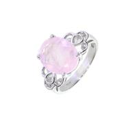 Artipol Bague fabr.européenne style français. Argent rhodié Quartz rose naturelle - modèle 5809-QR, taille 60