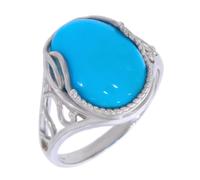 Artipol Bague fabr.européenne style français. Argent rhodié Turquoise naturelle - modèle 3427-TQ, taille 59