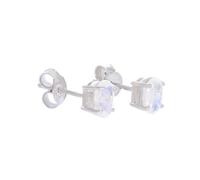 Artipol Boucles d'oreilles fabr.européenne style français. Argent rhodié Pierre de lune naturelle - modèle EF14-PL