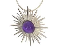 Artipol Pendentif fabr.européenne style français. Argent rhodié Améthyste naturelle - modèle P3418-A