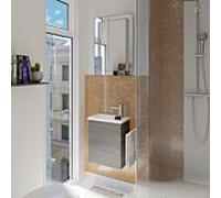 Artiqua Serie 841 ensemble de meubles de salle de bain BL-841- 2000 Graphit structure composée de lave-mains et meuble bas