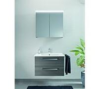 Artiqua Série 843 Ensemble de meubles de salle de bains avec armoire de toilette 75 cm 843B217526 Lavabo avec meuble bas, blanc brillant