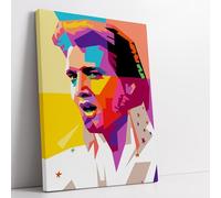 Artis Laboratory Elvis Presley Portrait moderne 70 x 100 cm - Tableau sur toile en coton avec cadre, prêt à accrocher, peintures modernes, salon, décoration de maison, bureau, écologique, fabriqué en