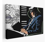 Artis Laboratory Toile tendue prêt à accrocher, Corto Maltese Livre reproduction artistique - Kit de montage mural inclus sans cadre, décoration intérieure maison 100x150cm
