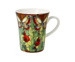 Artis Orbis Tasse d'artiste Motif papillons Tiffany