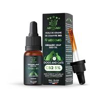 Artisam Huile de Graines de Chanvre Sativa 5% 6000 MG Naturel 30 ML | Made in France | Omega 3 6 9 | Huile de Chanvre Certifié Chien et Chat Animaux | Réduit Le Stress Améliore Le Sommeil