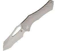 Artisan Baskin Gray Titane Fraisé, Stonewash S90V 1853G-GY