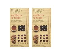 Artisan Biscuits Miller's Toast Canneberge et raisin 100 g Lot de 2