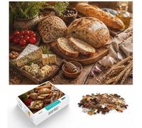 Artisan Bread, Cheese, and Olives Platter, Puzzle Adulte 1000 Pièces, 1000pcs (75x50cm)