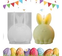 Artisan Candle Form - Bunny Shape for DIY Craft | Premium Silicone with Non Stick, Epoxy Resin Plaster Clay Compatible, Holiday Easter Art Tool, Ideal for Crafting Projects