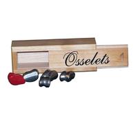 Artisan du Jura - Jeux de société traditionnels - Jeu d'osselets dans un plumier