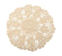 Artisan Napperons ronds en crochet pour tables de salle à manger en coton fabriqués à la main