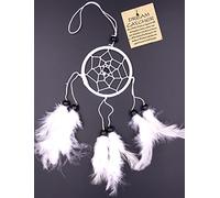 ARTISANAL Attrape rêve Blanc Capteur De Rêve Blanc Attrapeur Rêves Piège Cauchemars Plumes Dramcatcher Dream Catcher White Indien Suspension Décorative Ethnique