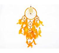 Artisanal Attrape rêve Capteur de Rêves Attrapeur Piège Cauchemar Dream Catcher 48 cm Grand Dreamcatcher Orange