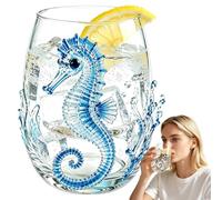 Artisanal Blue Ringed Octopus Glassware 3D Glass Animals (Seahorse)