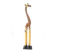 Artisanal Statue Girafe Debout 100cm création en Bois.