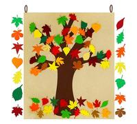 Artisanat d'automne pour les enfants, kit d'artisanat à l'automne de remerciement, activité de Thanksgiving DIY pour les enfants avec une planche d'arbre en feutre décoration de feuille d'automne déc