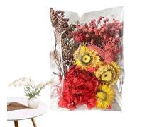 Artisanat de fleurs séchées - naturelles pour pièce maîtresse de mariage | Journalisation de la décoration florale et du décor de cartes | Fleurs sèches polyvalentes colorées pour chambre à co